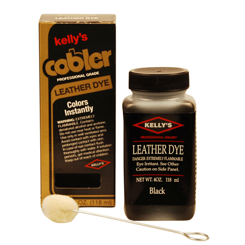 Kelly's Leather Dye Black 4 Ounce