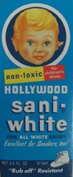 Vintage Bottle Hollywood Sani-white Polish for White Shoes Full for sale  online